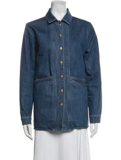 Pre-owned Sézane Denim Jacket In Blue