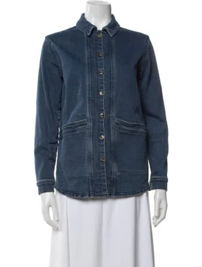 Pre-owned Sézane Denim Jacket In Blue