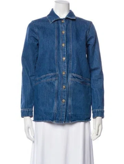 Pre-owned Sézane Denim Jacket In Blue