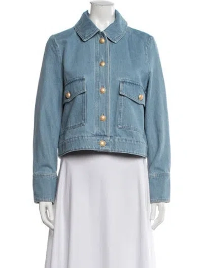 Pre-owned Sézane Denim Jacket In Blue