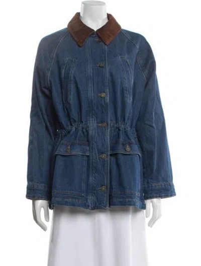 Pre-owned Sézane Denim Jacket In Blue