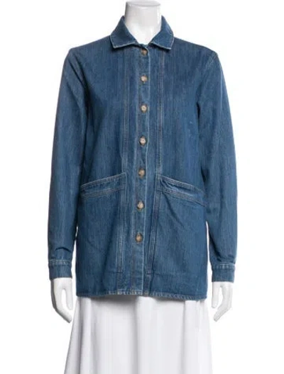 Pre-owned Sézane Denim Jacket In Blue