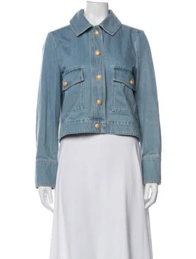 Pre-owned Sézane Denim Jacket In Blue