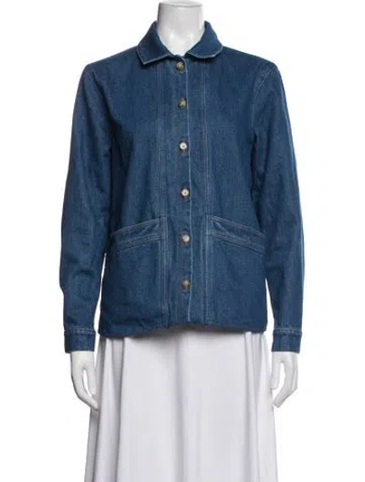 Pre-owned Sézane Denim Jacket In Blue