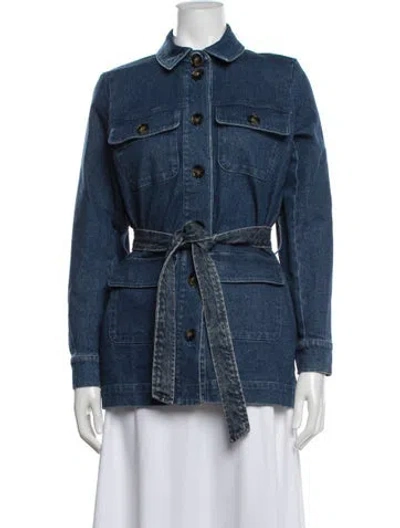 Pre-owned Sézane Denim Jacket In Blue