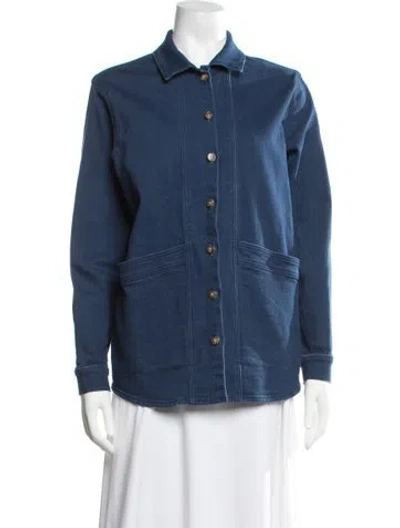 Pre-owned Sézane Denim Jacket In Blue