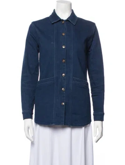 Pre-owned Sézane Denim Jacket In Blue