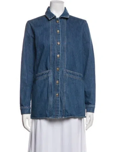 Pre-owned Sézane Denim Jacket In Blue