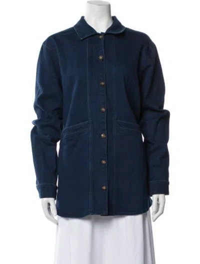 Pre-owned Sézane Denim Jacket In Blue