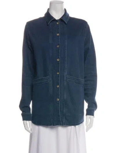 Pre-owned Sézane Denim Jacket In Blue