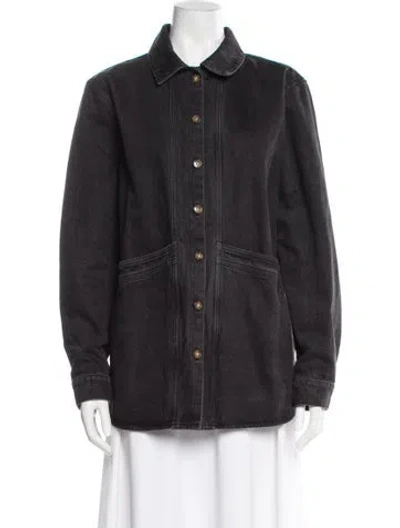 Pre-owned Sézane Denim Jacket W/ Tags In Gray