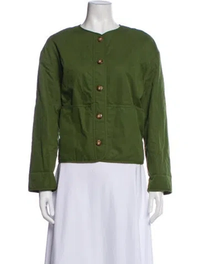 Pre-owned Sézane Evening Jacket In Green