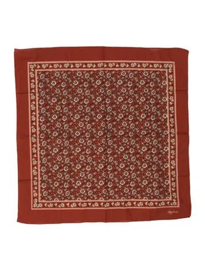 Pre-owned Sézane Floral Print Bandana In Red
