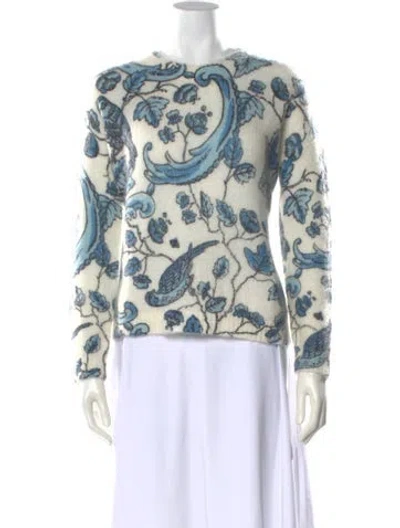 Pre-owned Sézane Floral Print Crew Neck Sweater In Multi