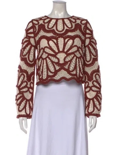 Pre-owned Sézane Floral Print Crew Neck Top W/ Tags In Multi
