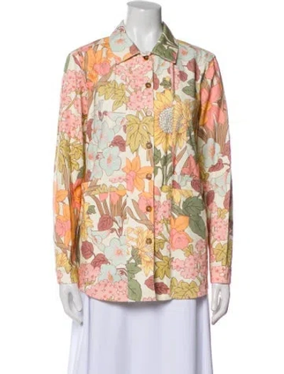 Pre-owned Sézane Floral Print Evening Jacket In Multi