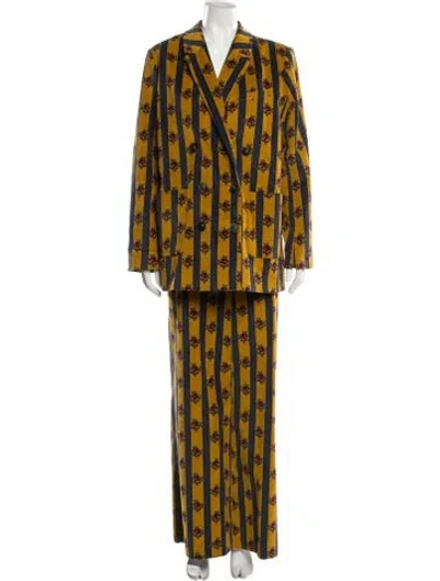 Pre-owned Sézane Floral Print Jacket In Yellow