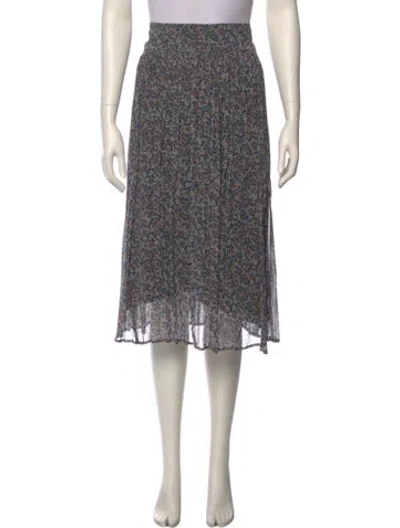 Pre-owned Sézane Floral Print Knee-length Skirt In Multi