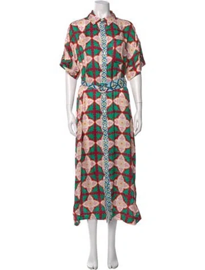 Pre-owned Sézane Floral Print Long Dress W/ Tags In Multi