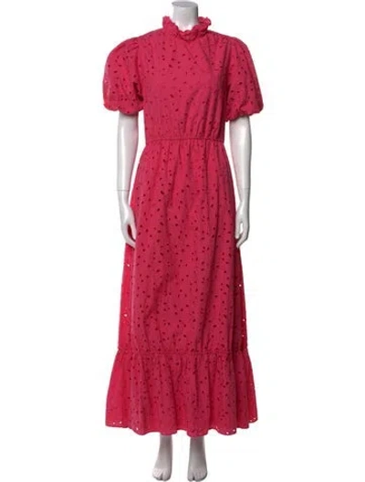 Pre-owned Sézane Floral Print Long Dress W/ Tags In Pink