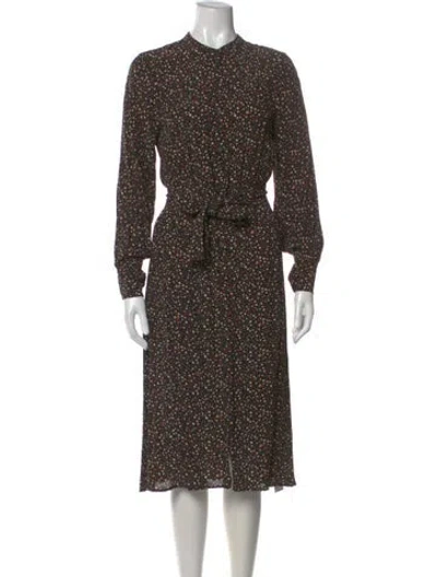 Pre-owned Sézane Floral Print Midi Length Dress In Multi