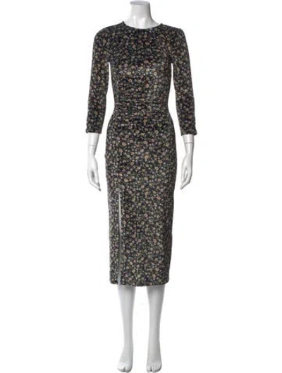 Pre-owned Sézane Floral Print Midi Length Dress W/ Tags In Multi