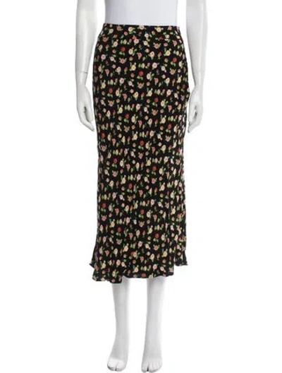 Pre-owned Sézane Floral Print Midi Length Skirt In Multi