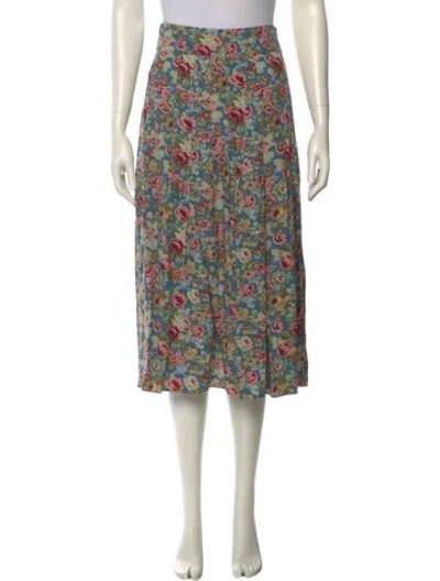Pre-owned Sézane Floral Print Midi Length Skirt W/ Tags In Multi