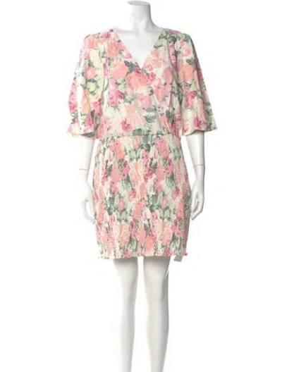 Pre-owned Sézane Floral Print Mini Dress In Multi