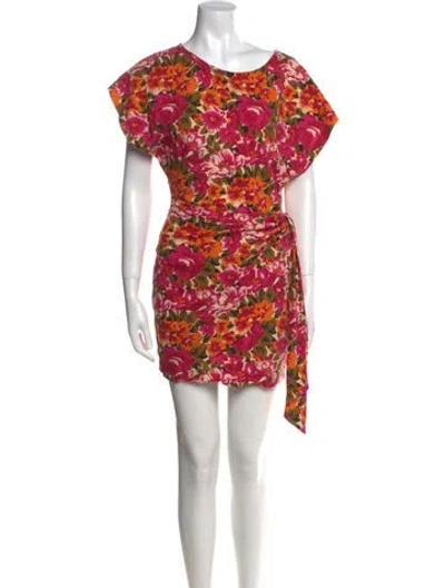 Pre-owned Sézane Floral Print Mini Dress In Multi