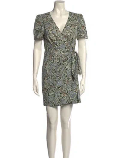 Pre-owned Sézane Floral Print Mini Dress In Multi