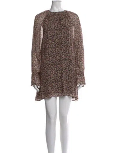 Pre-owned Sézane Floral Print Mini Dress In Multi