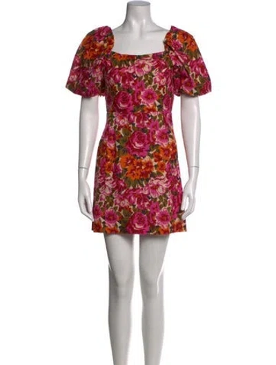 Pre-owned Sézane Floral Print Mini Dress In Multi