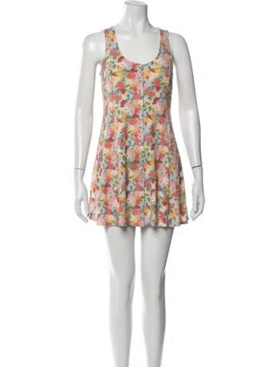 Pre-owned Sézane Floral Print Mini Dress In Multi