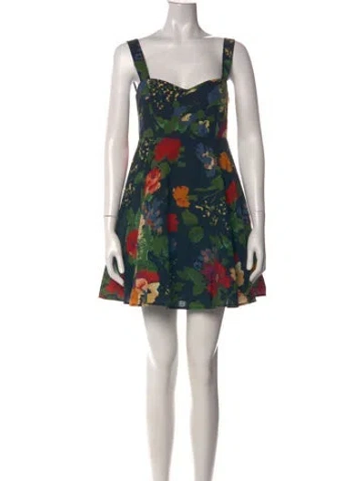 Pre-owned Sézane Floral Print Mini Dress In Multi