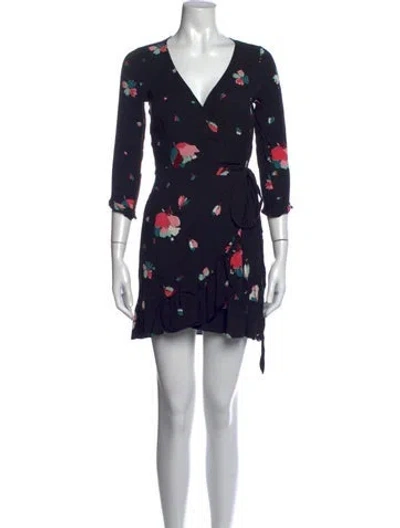 Pre-owned Sézane Floral Print Mini Dress In Multi
