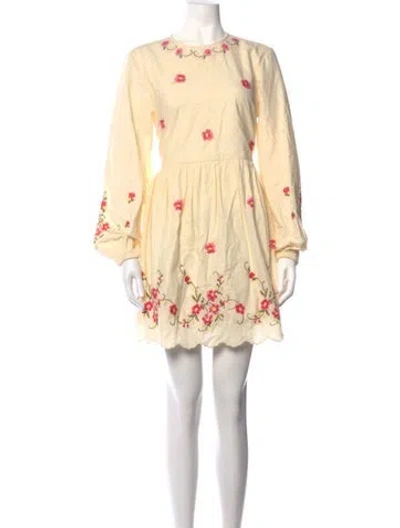 Pre-owned Sézane Floral Print Mini Dress In Multicolor