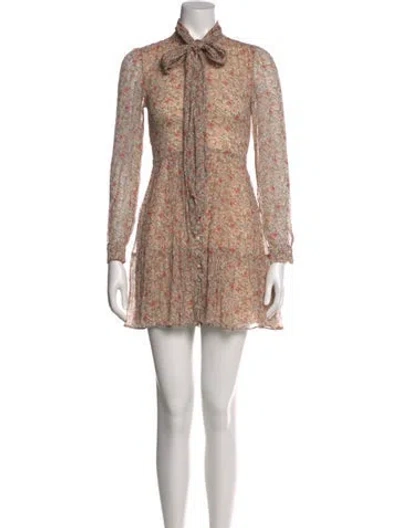 Pre-owned Sézane Floral Print Mini Dress In Pink