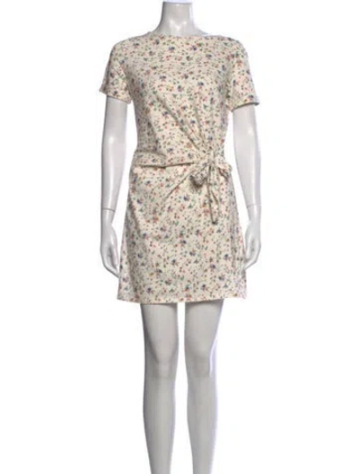 Pre-owned Sézane Floral Print Mini Dress In Pink