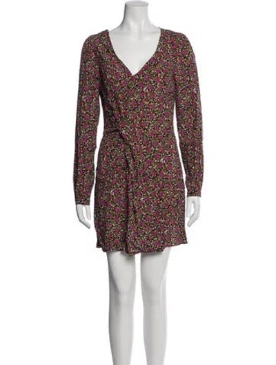 Pre-owned Sézane Floral Print Mini Dress W/ Tags In Multi