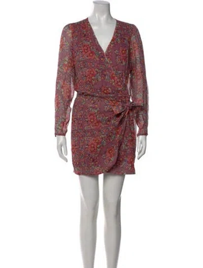 Pre-owned Sézane Floral Print Mini Dress In Yellow