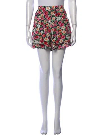 Pre-owned Sézane Floral Print Mini Shorts In Multi