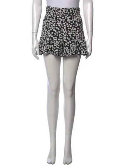 Pre-owned Sézane Floral Print Mini Shorts In Pink