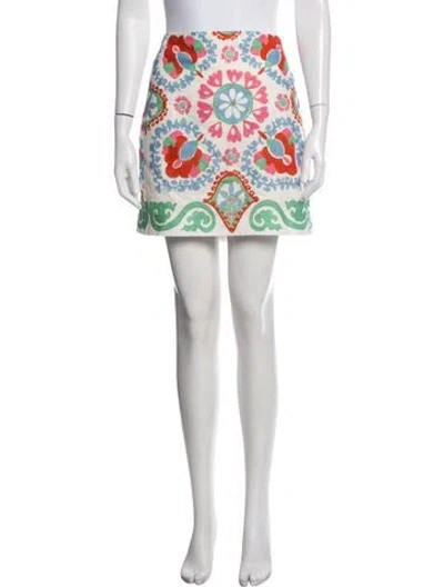 Pre-owned Sézane Floral Print Mini Skirt In Multicolor