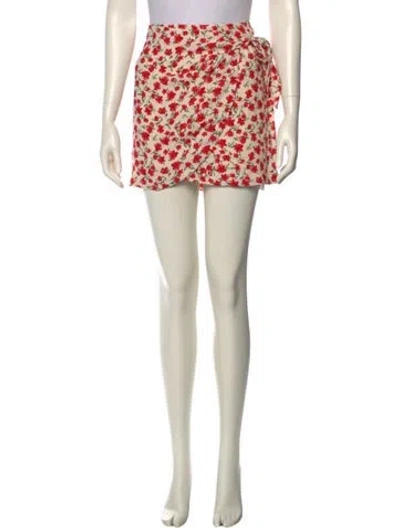 Pre-owned Sézane Floral Print Mini Skirt W/ Tags In Multi