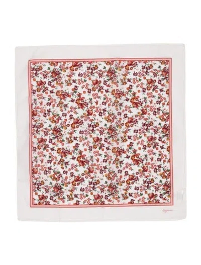 Pre-owned Sézane Floral Print Scarf In Neutral