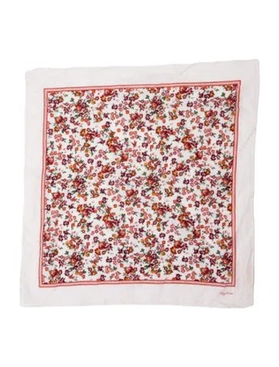 Pre-owned Sézane Floral Print Scarf In Neutral