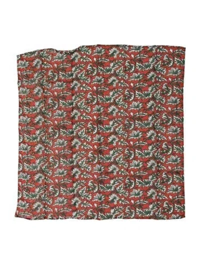 Pre-owned Sézane Floral Print Scarf In Neutral