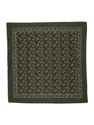 Pre-owned Sézane Floral Print Scarf W/ Tags In Green