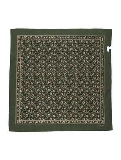 Pre-owned Sézane Floral Print Scarf W/ Tags In Green